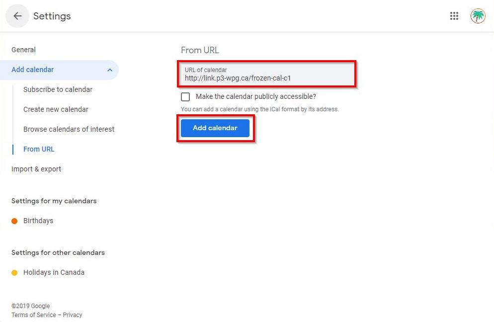 URL form.